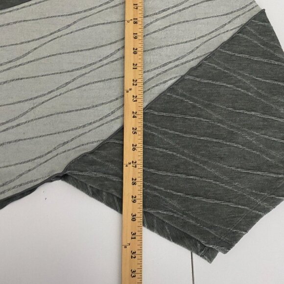 IC Connie K Artsy Tunic Top Womens Large Gray Asymmetrical Zip Sleeves - Picture 10 of 10